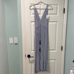 Marshalls Navy and White Striped Sundress